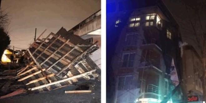 İstanbul'da fırtına etkisini sürdürüyor: çatı uçtu