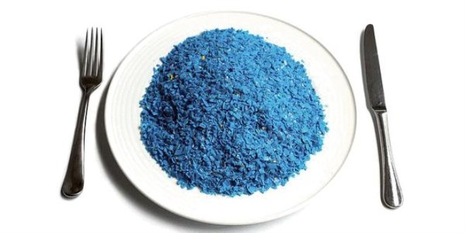 Her hafta kredi kartı büyüklüğünde plastik yiyoruz