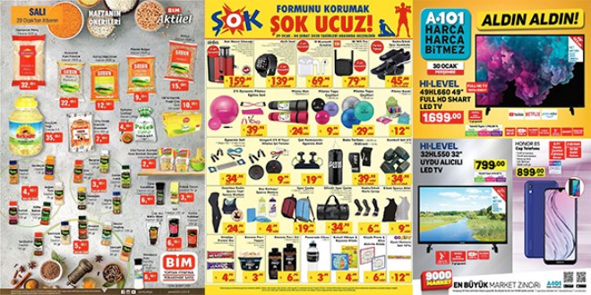 ŞOK, A101 ve BİM fırsat ürünleri (28-31)