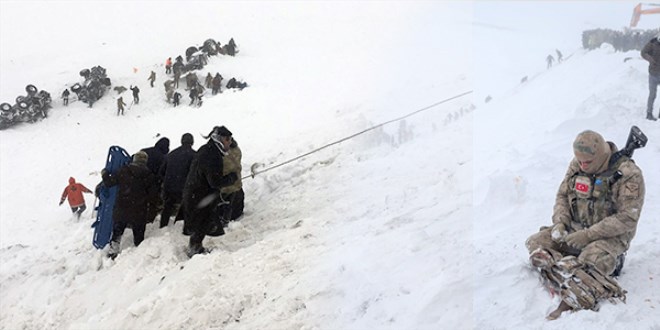Çığ felaketinin olduğu bölgeden fotoğraflar