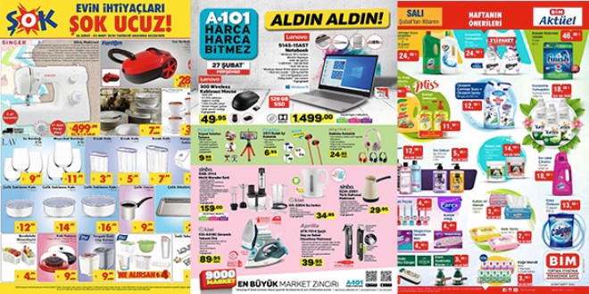 ŞOK, A101 ve BİM fırsat ürünleri (25-29)