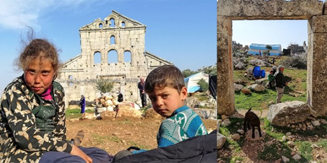 Tarihi harabeler sığınak oldu