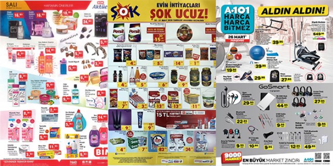 ŞOK, A101 ve BİM fırsat ürünleri (24-28)
