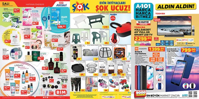ŞOK, A101 ve BİM fırsat ürünleri (12-15)
