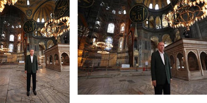 Cumhurbaşkanı Erdoğan'dan Ayasofya paylaşımı