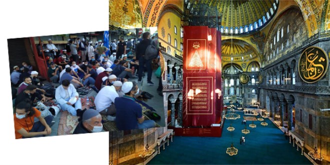 Tarihi gün! Ayasofya'ya akın ettiler