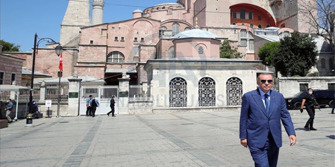Cumhurbaşkanı, cuma namazını Ayasofya-i Kebir Cami-i Şerifi'nde kıldı