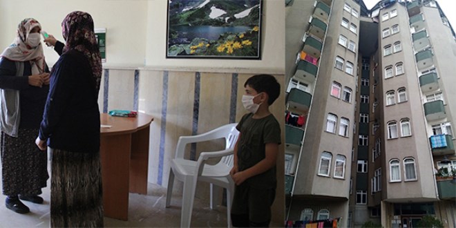 Yönetici apartmanı karantinaya alarak giriş çıkışlara kapattı