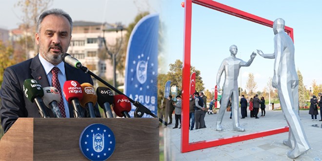Bursa'ya Türkiye - Güney Kore kardeşlik anıtı