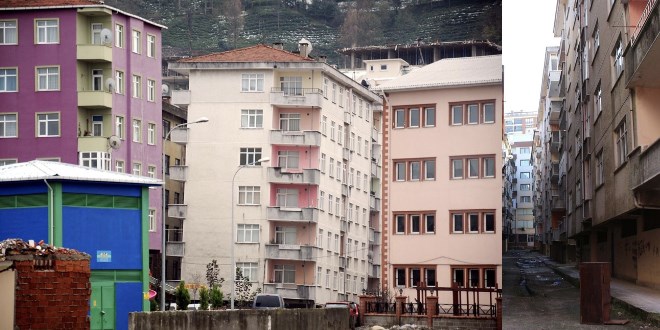 Rize'nin 'Pisa Kuleleri'ne tahliye
