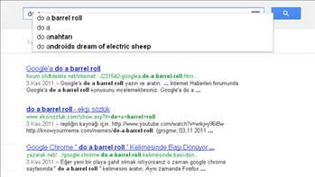 <p>Bu galerideki bilgiler İE'de değil Firefox veya Chorme gibi tarayıcılarda çalışmaktadır.</p>  <p>Google'a "do a barrel roll" yazdığınızda ne olduğunu biliyor musunuz?</p>