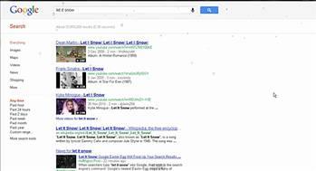 Arama kutusuna ''let it snow'' (kar yağdır) yazın...