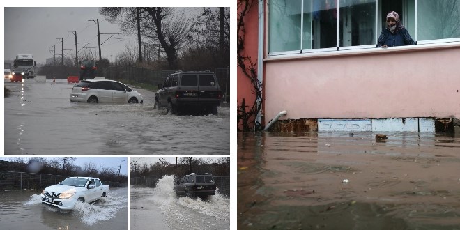 Edirne'de sağanak: Cadde ve sokaklar göle döndü