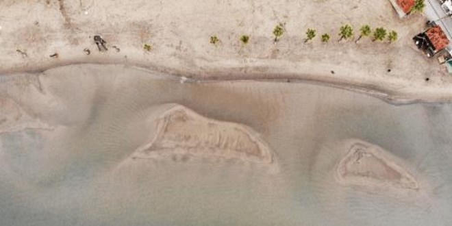Muğla'da deniz suyu 40 metre çekildi