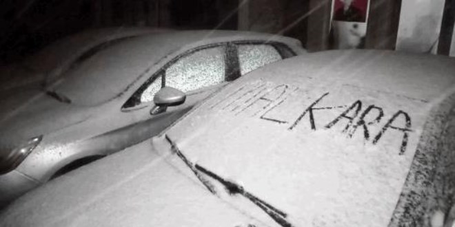 Tekirdağ'da kar 10 santimetreyi aştı