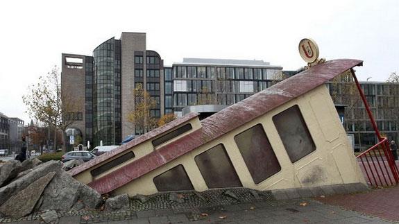 Frankfurt metro istasyon, Almanya.