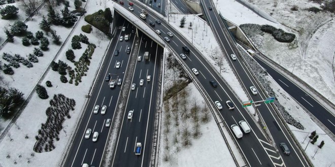 İstanbul'dan kar manzaraları