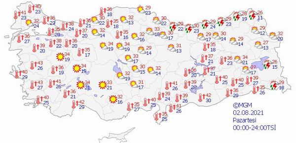 Batı Karadeniz:Az bulutlu ve açık geçeceği tahmin ediliyor.