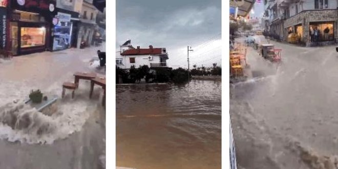 Çatılar uçtu, ağaçlar devrildi!