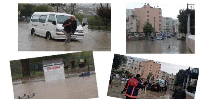 Mersin'de sağanak: Ev ve iş yerleri su altında kaldı