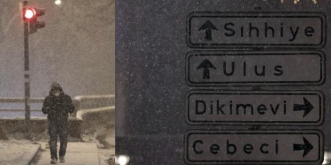 Ankara'da kar yağışı etkili oluyor