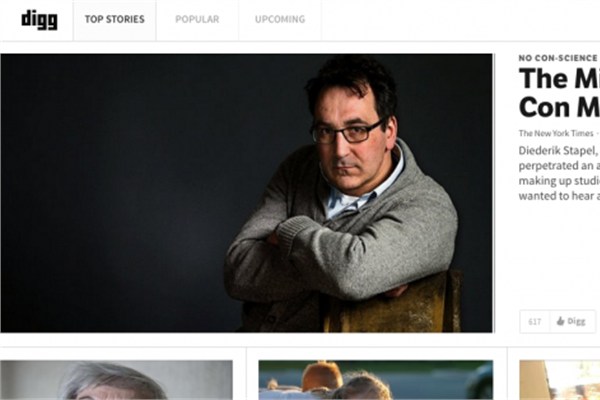 Digg,  Site bugün çok daha zengin bir görsel içeriğe sahip.
