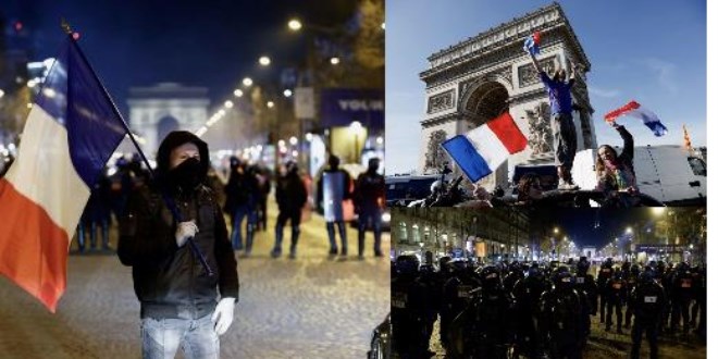 Fransa'da yasağa rağmen 'Özgürlük Konvoyu' Paris'in merkezine girdi