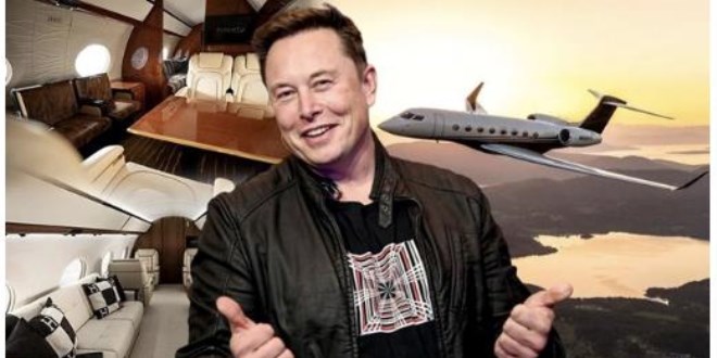 Elon Musk'ın 70 milyon dolarlık özel jetinden fotoğraflar