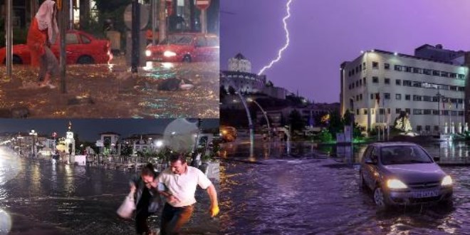 Ankara'da akşam yağışı...
