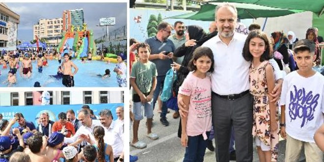 Okul bahçesinde eğlence vakti