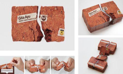 Karate Salonu;Karate denince akla ilk gelen tuğla kırmaktır. Bunun esprili bir şekilde kartvizite yansıtılması da oldukça ilginç ve güzel bir görünüm kazandırmış.