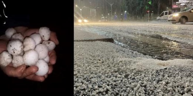 Gaziantep ve Kilis'te sağanak ve dolu etkili oldu
