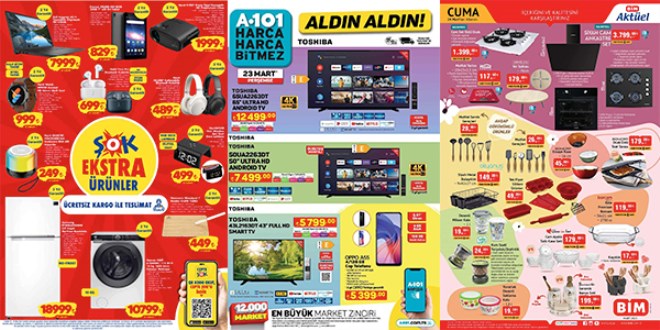 Şok, a101 ve BİM fırsat ürünleri
