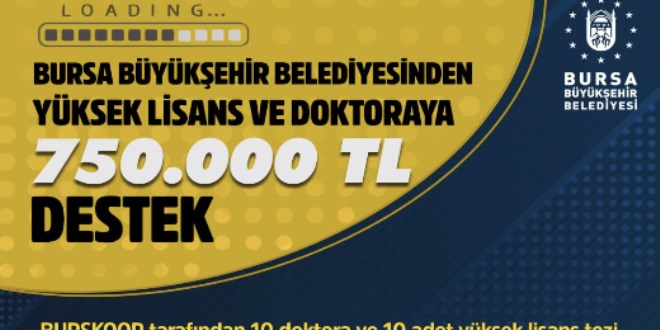 Yüksek lisans ve doktoraya 750 bin TL'lik destek
