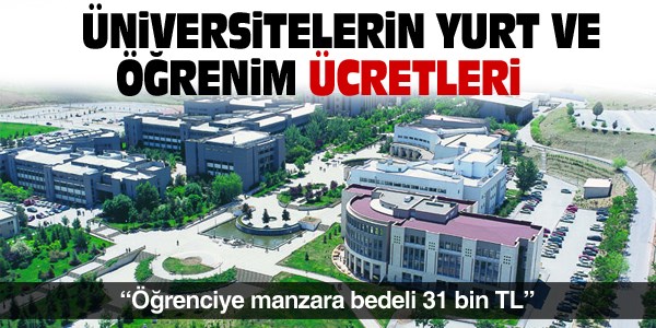 Üniversitelerin yurt ve öğrenim ücretleri