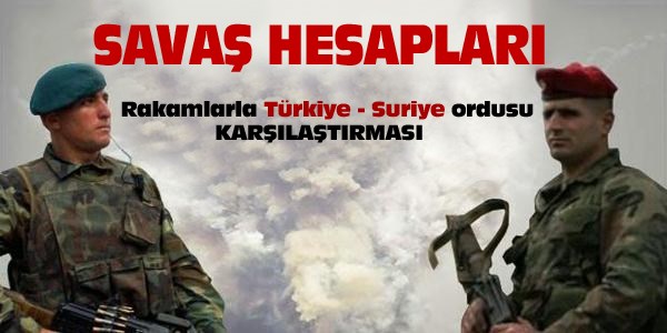 İşte Suriye ve Türk orduları karşılaştırılması!