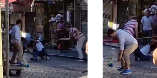 Fatih'te çekiç ve sopayla dayak