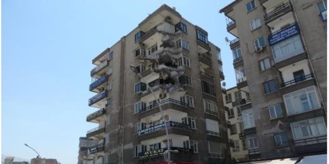 Malatya'da tehlike saçan bina