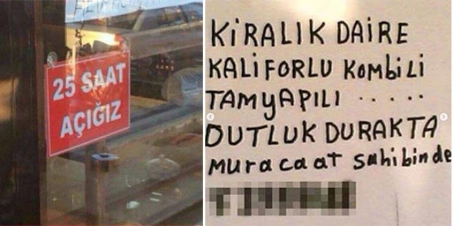 Yurdum esnafından komik uyarı yazıları