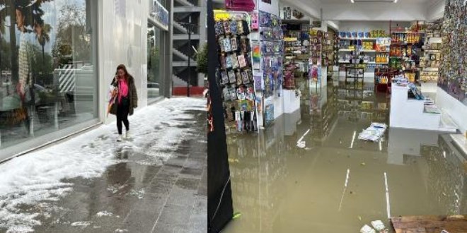 Alanya'da şiddetli yağış ve dolu