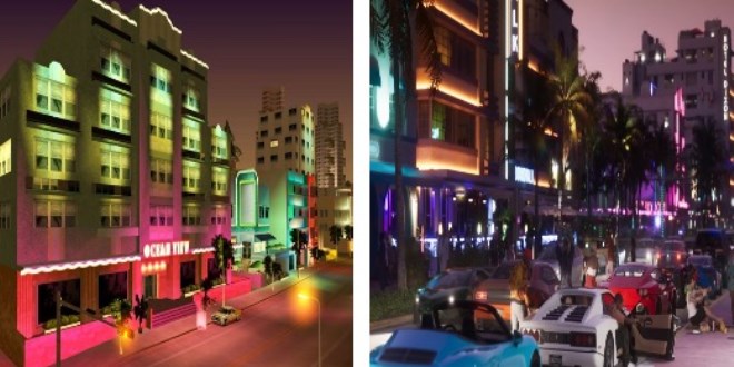 GTA 6'da popüler Vice City caddesinin 21 yıllık grafik değişimi