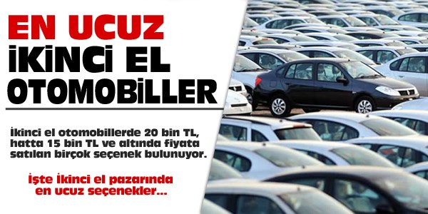 En ucuz ikinci el otomobiller