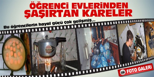 Öğrenci evlerinden şaşırtan kareler