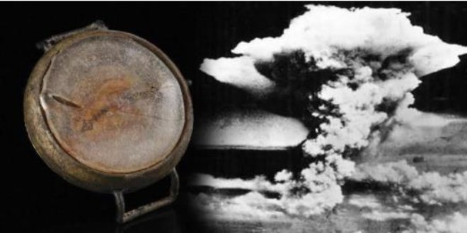 Hiroşima'da atom bombası nedeniyle eriyen saat açık artırmada satıldı!