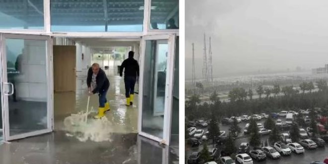 Üniversite kütüphanesini su bastı