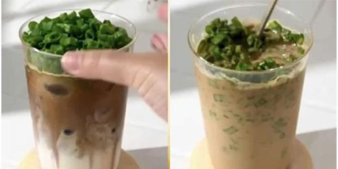 Bir bu eksikti! Taze soğanlı kahve popüler oldu