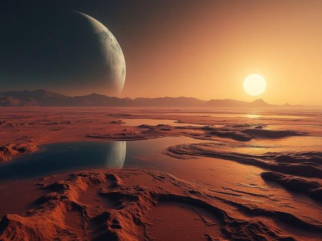 Bilim insanları milyarlarca yıl önce Mars'ın atmosferinin nehirler, göller ve hatta belki de okyanuslar oluşturacak kadar yoğun ve sıcak olduğunu düşünüyor.    Gezegen soğuyup küresel manyetik alanını kaybettikçe, güneş rüzgarı ve güneş fırtınaları gezegenin atmosferinin önemli bir kısmını uzaya doğru aşındırarak Mars'ı bugün gördüğümüz soğuk ve kurak bir çöle dönüştürdü.