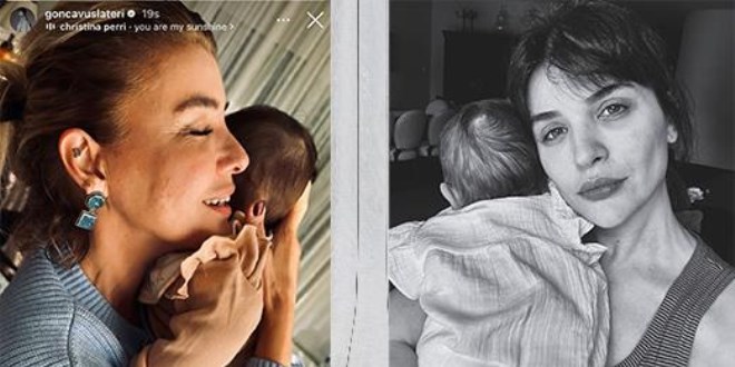 Gülben Ergen'den Gonca ve kızı Asya'ya ziyaret