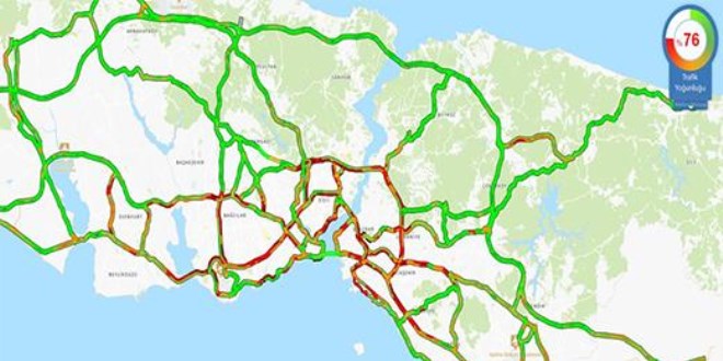 İstanbul trafiğini fırtına vurdu