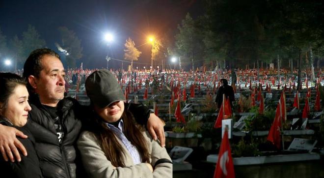 Türkiye, 6 Şubat depremlerinin acısını ilk günkü gibi yaşıyor. Asrın felaketinin ikinci yıl dönümünde afette yakınlarını kaybedenler kaybettikleri yakınlarının mezarı başında dua ettiler. Depremde çok sayıda kişinin hayatını kaybettiği Ebrar Sitesi önünde ailelerin acılı nöbeti vardı.